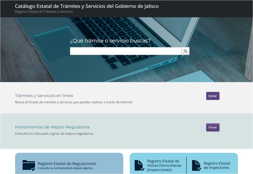 Catalogo estatal de tramites Jalisco